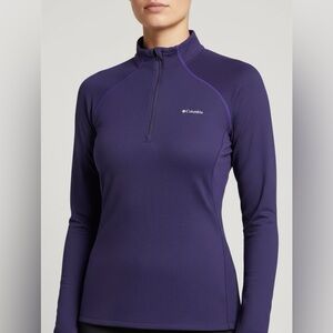 Columbia Women’s Pullover Size SP‎ Omni-Heat 1/4 Purple Golf Outdoor